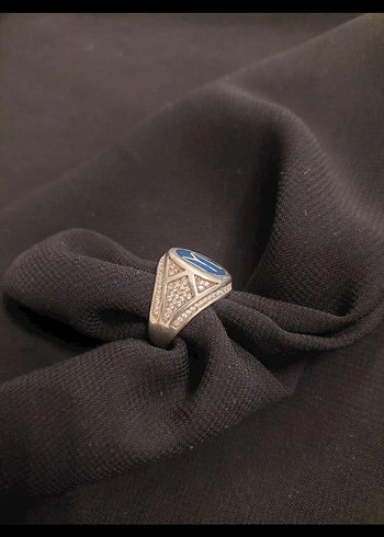 Vintage gümüş  kayı boyu Erkek Yüzük - Görsel 2