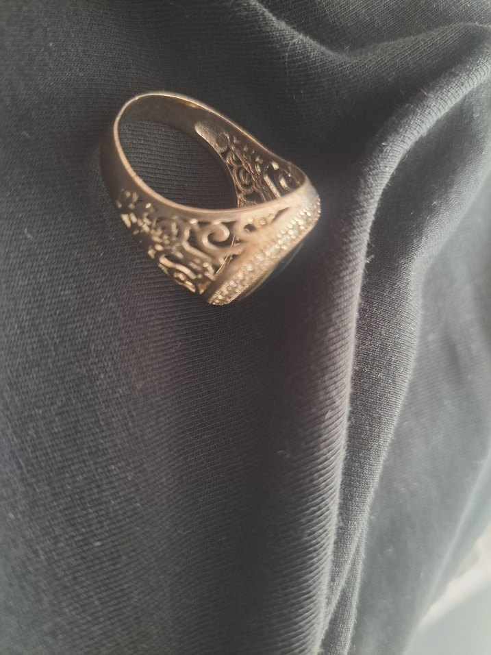 Vintage gümüş  kayı boyu Erkek Yüzük - Görsel 4