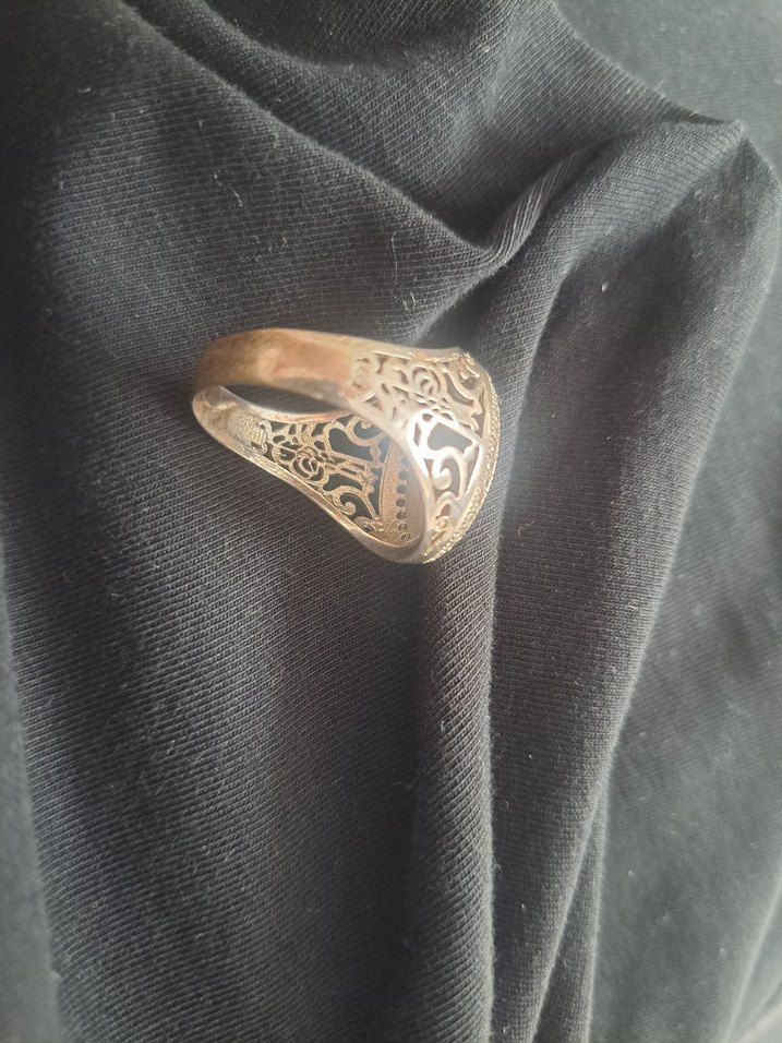 Vintage gümüş  kayı boyu Erkek Yüzük - Görsel 3