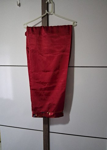 Diğer Bordo Çiçek Desenli Uzun Kollu Bohem Pijama