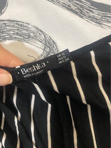 s Beden Bershka kısa çizgili tulum