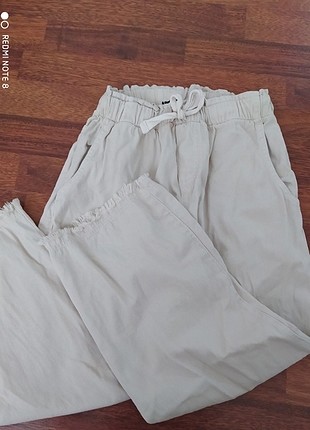 Vizon rengi keten pantolon