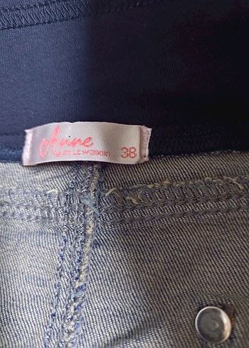 Gri Kemerli Hamile Midi Kot Etek - Görsel 5