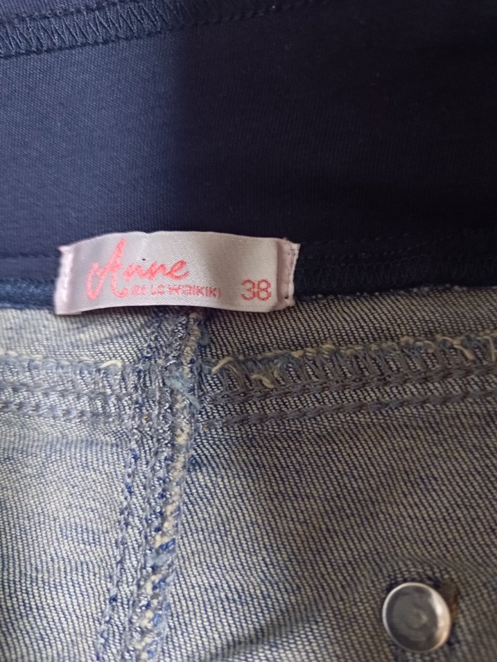 Gri Kemerli Hamile Midi Kot Etek - Görsel 5