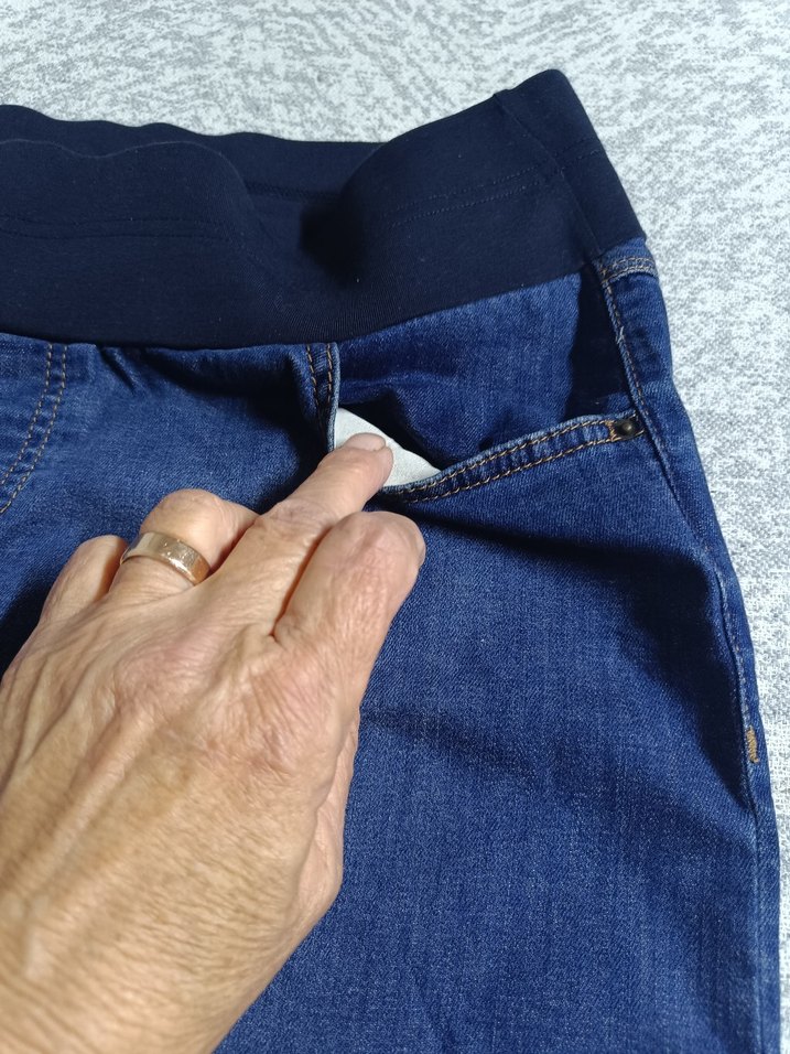 Gri Kemerli Hamile Midi Kot Etek - Görsel 4