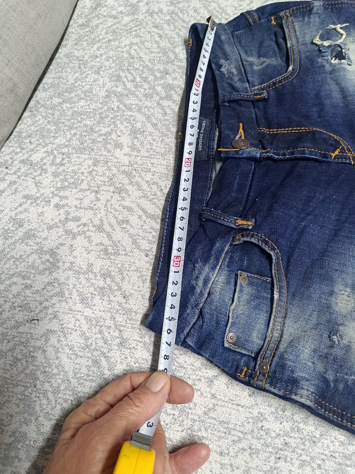 Kadın Mavi Dantel Detaylı Mini Denim Şort - Görsel 3