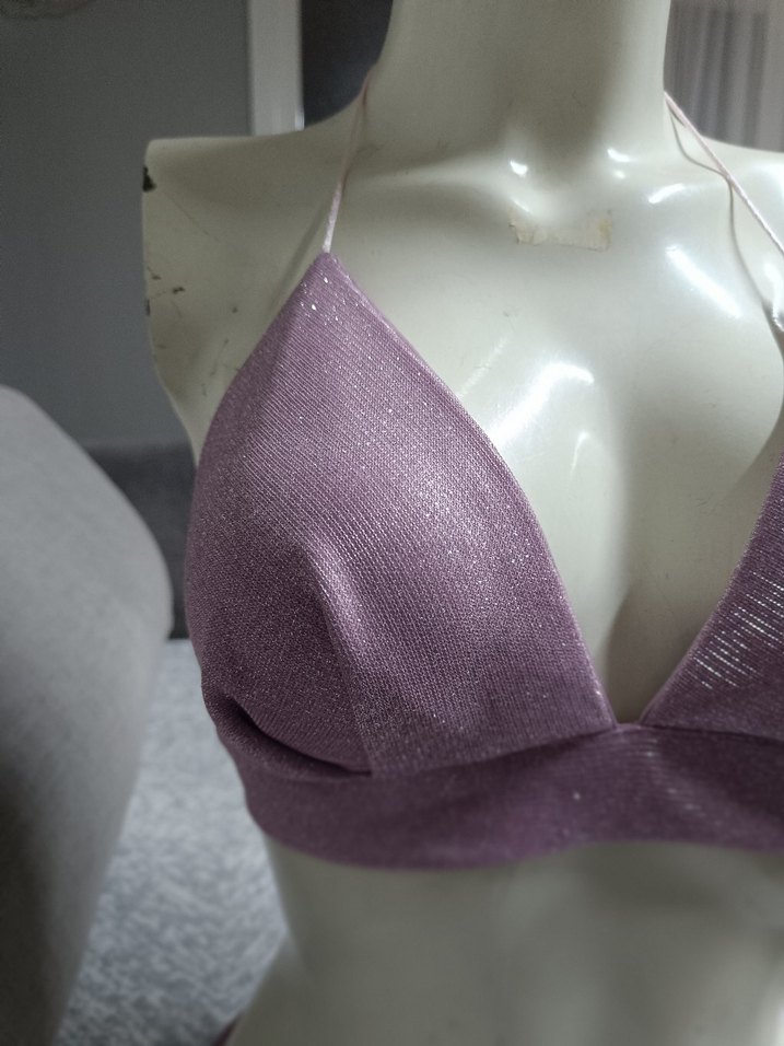 Parlak lila rengi Bohem Bralet - Görsel 2