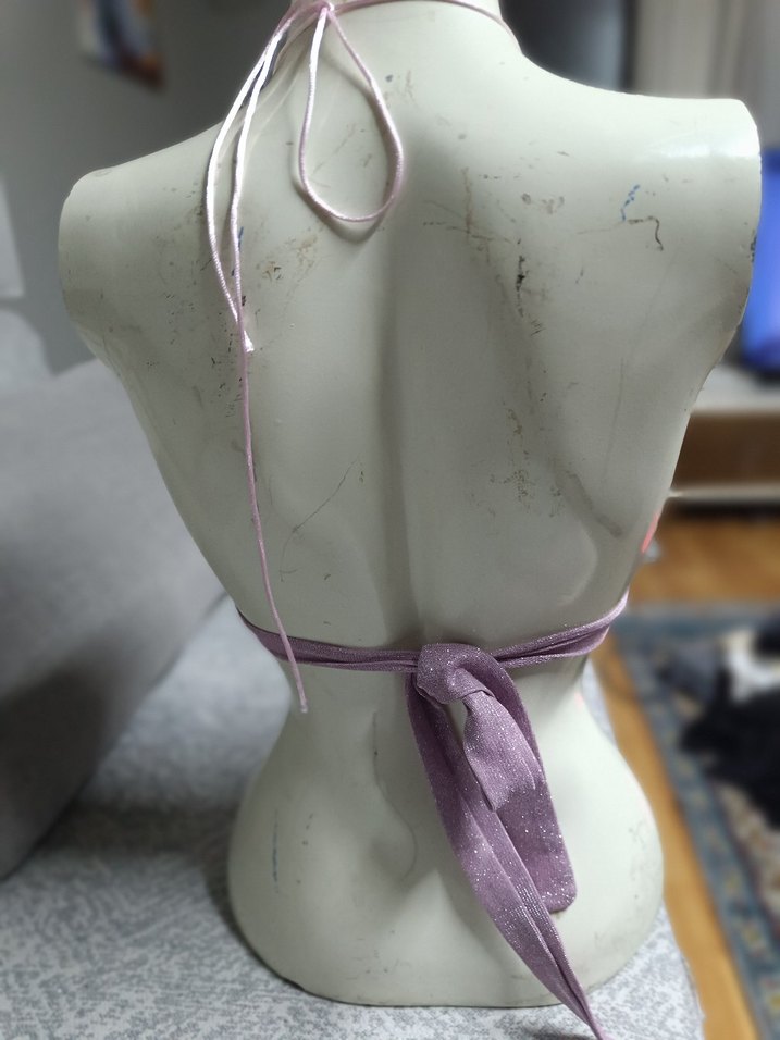 Parlak lila rengi Bohem Bralet - Görsel 3