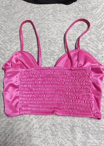 Pembe Saten Mini Büstiyer - Görsel 2