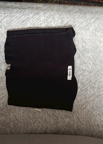 Gri Straplez Fermuarlı Büstiyer - Görsel 4