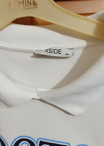 Beyaz Baskılı Kadın Sweatshirt ovarsize kesim - Görsel 8