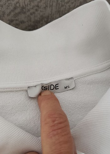 Beyaz Baskılı Kadın Sweatshirt ovarsize kesim - Görsel 2
