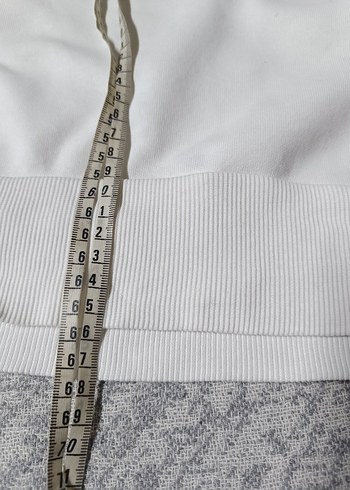 Beyaz Baskılı Kadın Sweatshirt ovarsize kesim - Görsel 5