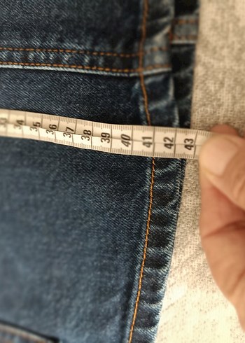 Düğmeli Lacivert Kot Mini Etek - Görsel 6