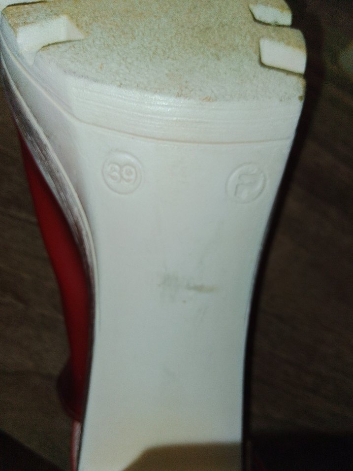 Kırmızı Vintage Platform Topuklu Kadın Ayakkabı - Görsel 3