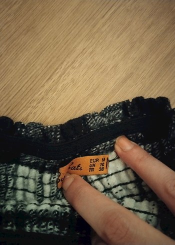 Kadın Gri Ekose Yün Pilili Midi Etek - Görsel 3