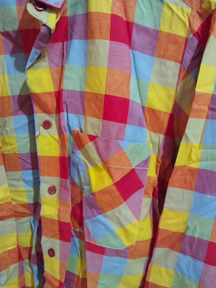 Renkli Kareli Kadın Gömlek - Görsel 2