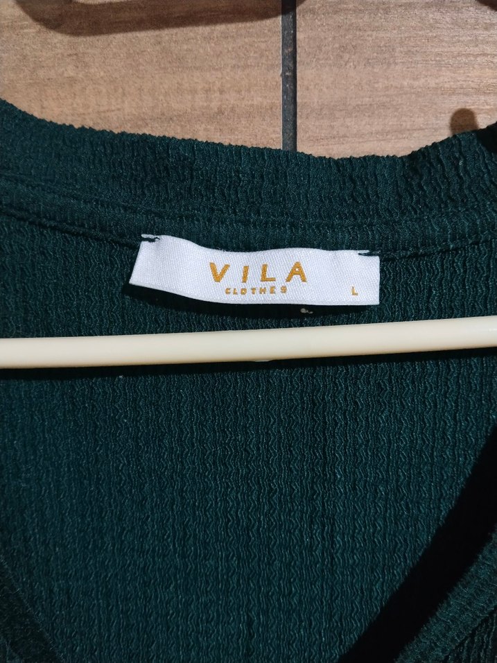 Kadın yeşilV Yakalı Uzun Elbise - Görsel 2