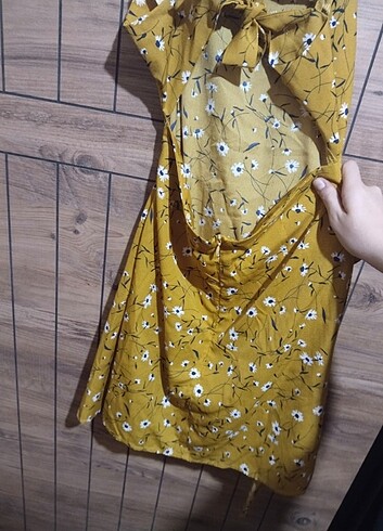 Desenli mini elbise bluz