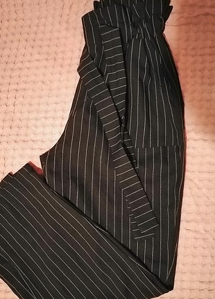 28 Beden Çizgili kumaş pantolon