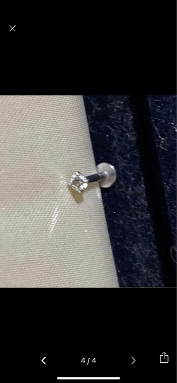 Beden gri Renk Titanyum Piercing