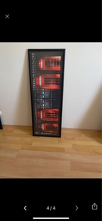 Ikea 36x100 ölçülerinde çerçeveli resim