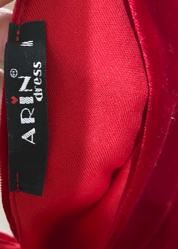 Kırmızı V Yaka Midi Elbise - Görsel 5