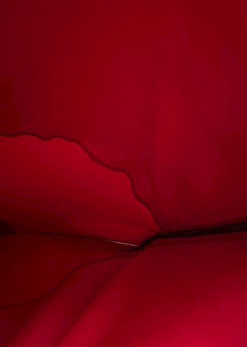 Kırmızı V Yaka Midi Elbise - Görsel 4