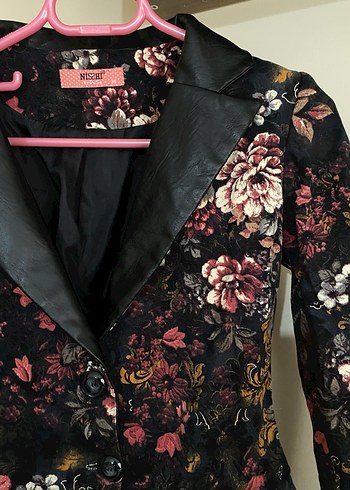 Çiçek Desenli Puane Kadın Ceket - Görsel 2