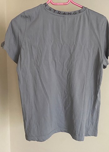 Gri Kısa Kollu Kadın Tişört - Görsel 3