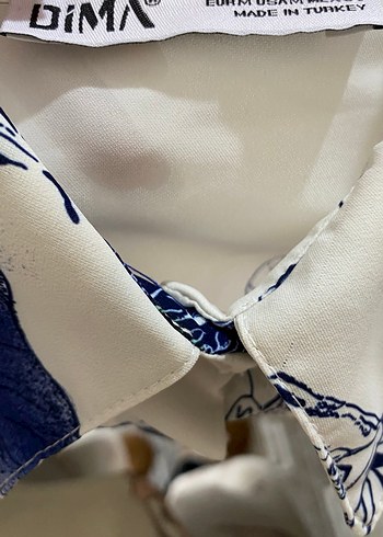 Desenli Uzun Kollu Kadın Gömlek - Görsel 6