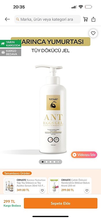 Karınca yumurtası jeli