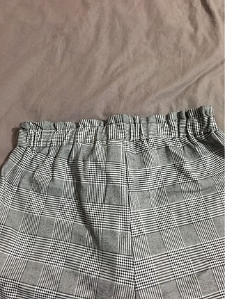 s Beden gri Renk Gri ekoseli kumaş pantolon