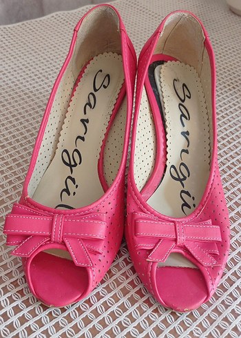 Diğer Fiyonklu Pembe Yüksek Topuklu Kadın Stiletto