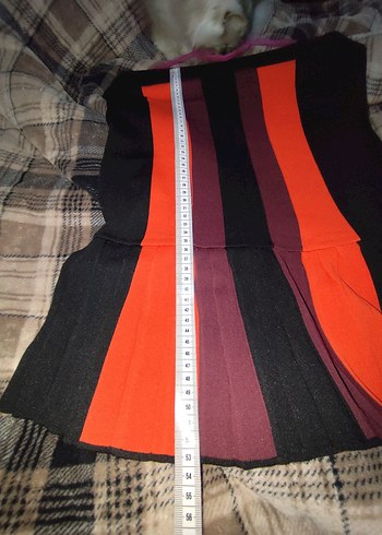 Çizgili Örgü Mini Etek - Görsel 6