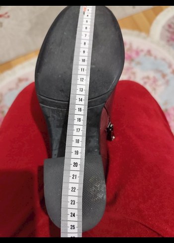 Bordo Gerçek Deri Kadın Çizme - Görsel 8