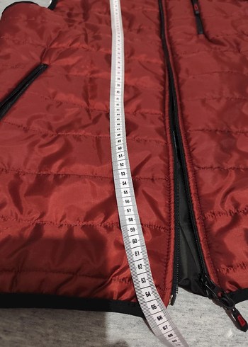 Bordo Fermuarlı unisex Yelek - Görsel 7