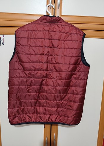 Bordo Fermuarlı unisex Yelek - Görsel 5