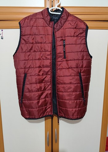 Bordo Fermuarlı unisex Yelek - Görsel 2