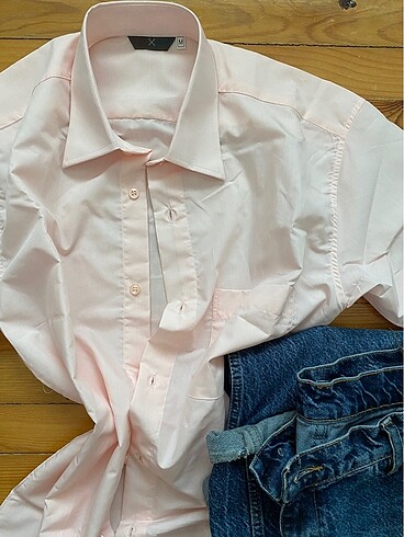 l Beden pembe Renk y2k oversize şeker pembe gömlek ????