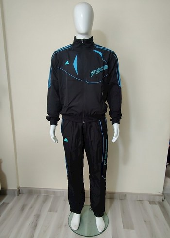 Siyah Mavi Fermuarlı erkek Eşofman Takımı - Görsel 3