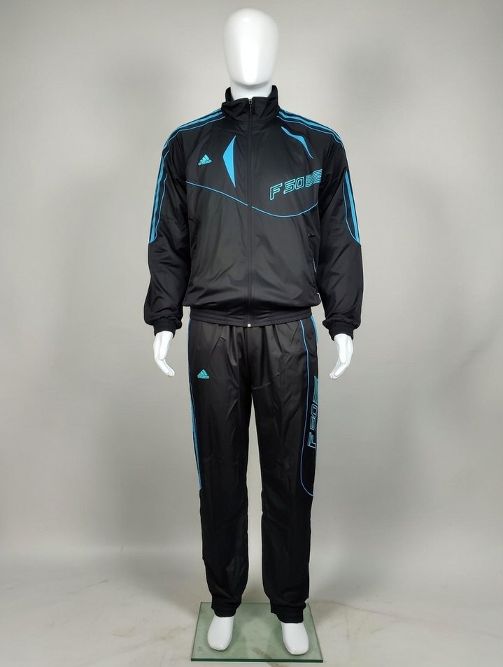 Siyah Mavi Fermuarlı erkek Eşofman Takımı - Görsel 4