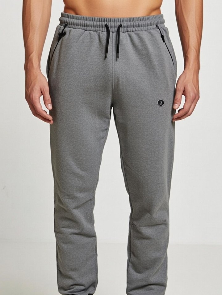 Gri Rahat Kesim Erkek Eşofman Altı - Görsel 2