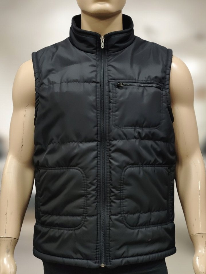 Siyah Fermuarlı Erkek Yelek - Görsel 2