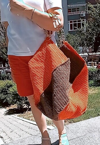 Beden çeşitli Renk El örgüsü büyük boy bayan çanta