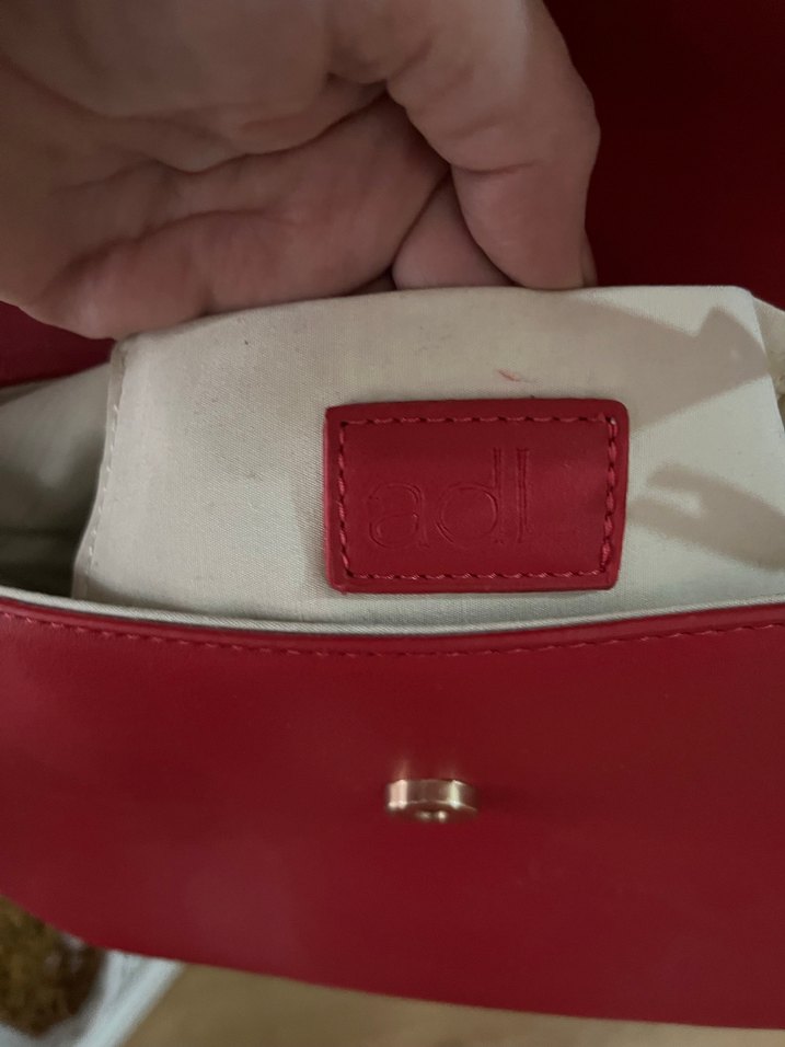 Kırmızı Deri Kadın Çanta - Görsel 3