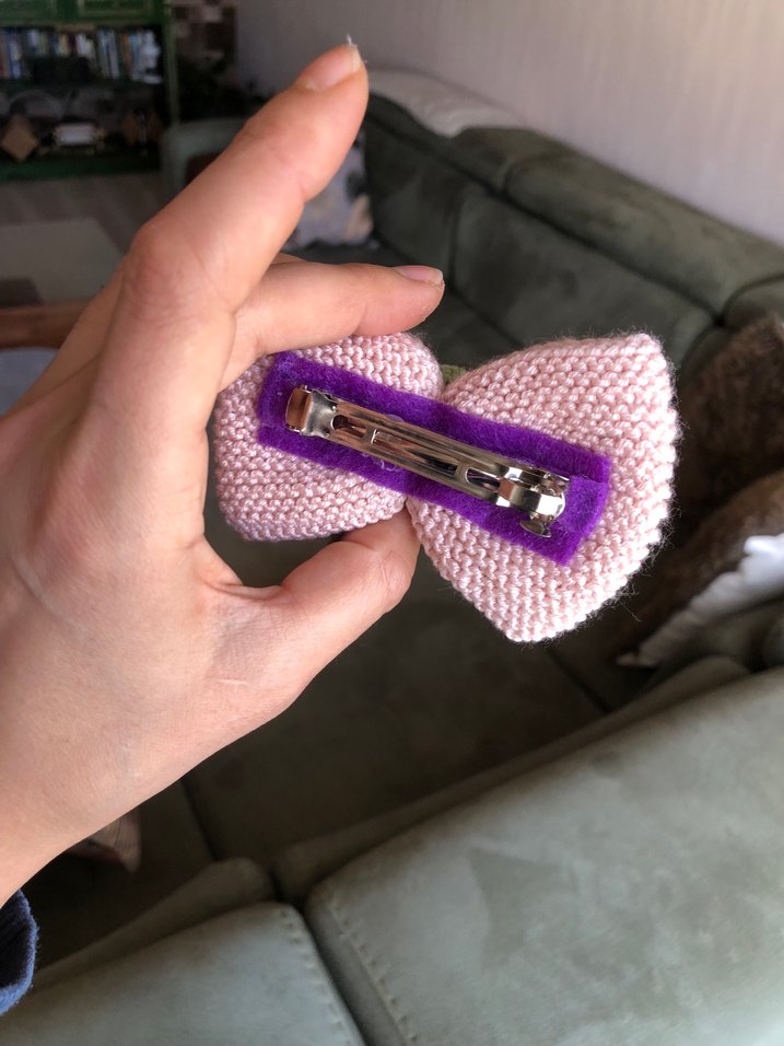 Bohem Çiçekli Örgü Saç Tokası Mor - Görsel 3