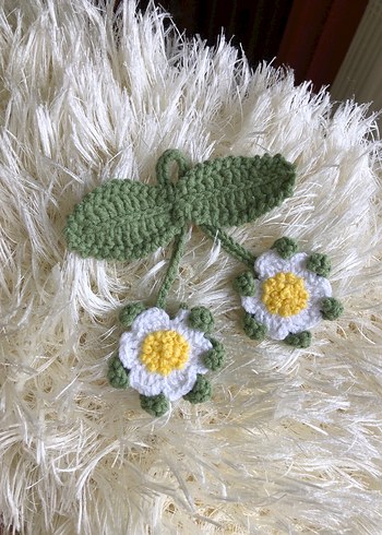 Örgü Çiçekli Bohem Çocuk Toka - Görsel 3