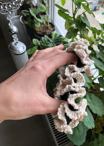 Örgü Fırfırlı Bohem Saç Tokası - Görsel 3