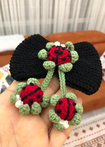 Çiçekli Renkli Fiyonk Saç Tokası - Görsel 4